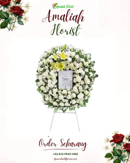 Krans Bunga Duka Matani Tiga